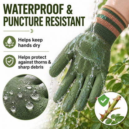 Vigoro® Heavy-Duty Waterproof Gardening & Work Gloves with Anti-Slip Rubber Grip