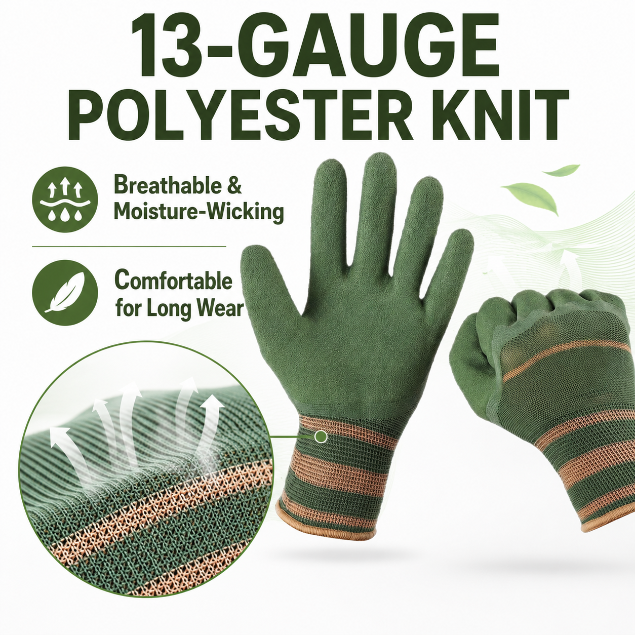 Vigoro® Heavy-Duty Waterproof Gardening & Work Gloves with Anti-Slip Rubber Grip