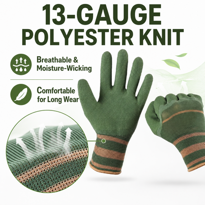 Vigoro® Heavy-Duty Waterproof Gardening & Work Gloves with Anti-Slip Rubber Grip