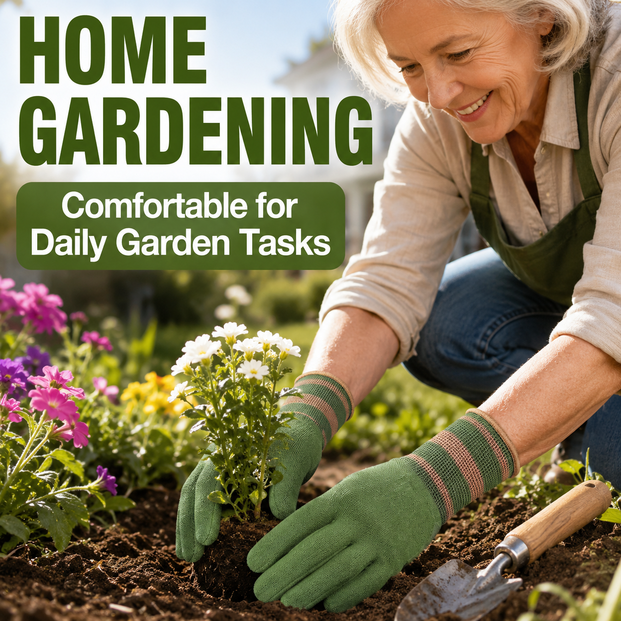 Vigoro® Heavy-Duty Waterproof Gardening & Work Gloves with Anti-Slip Rubber Grip
